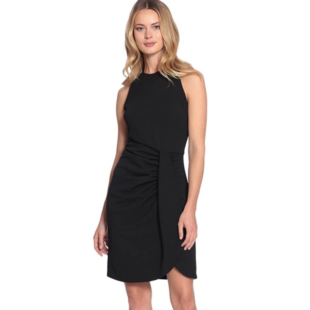 Donna Morgan Women's Sleeveless Dress with Faux Wrap Skirt size 10
